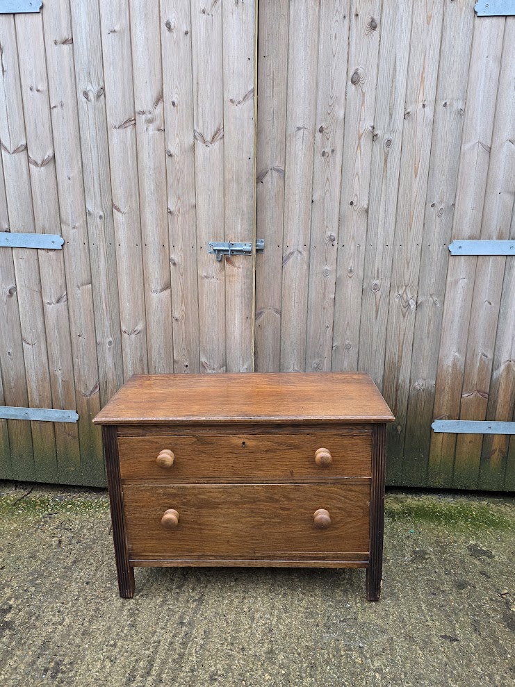 Oak 2 drawer chest of drawers - The Cotswold Emporium