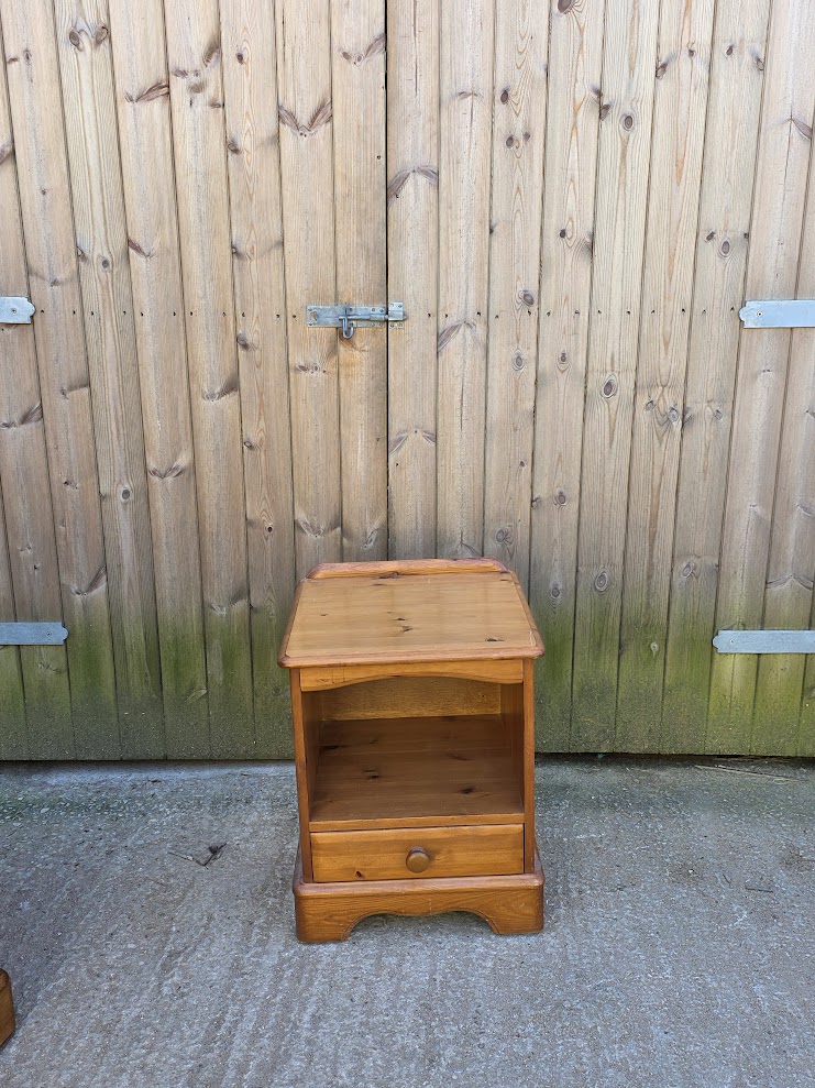 Solid pine nightstand