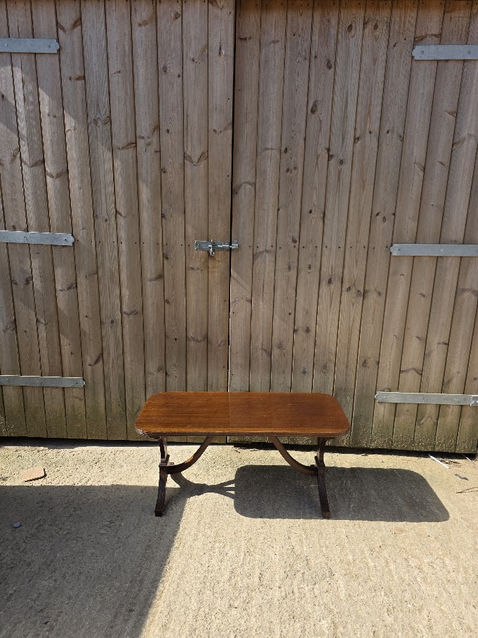 Small dark wood coffee table