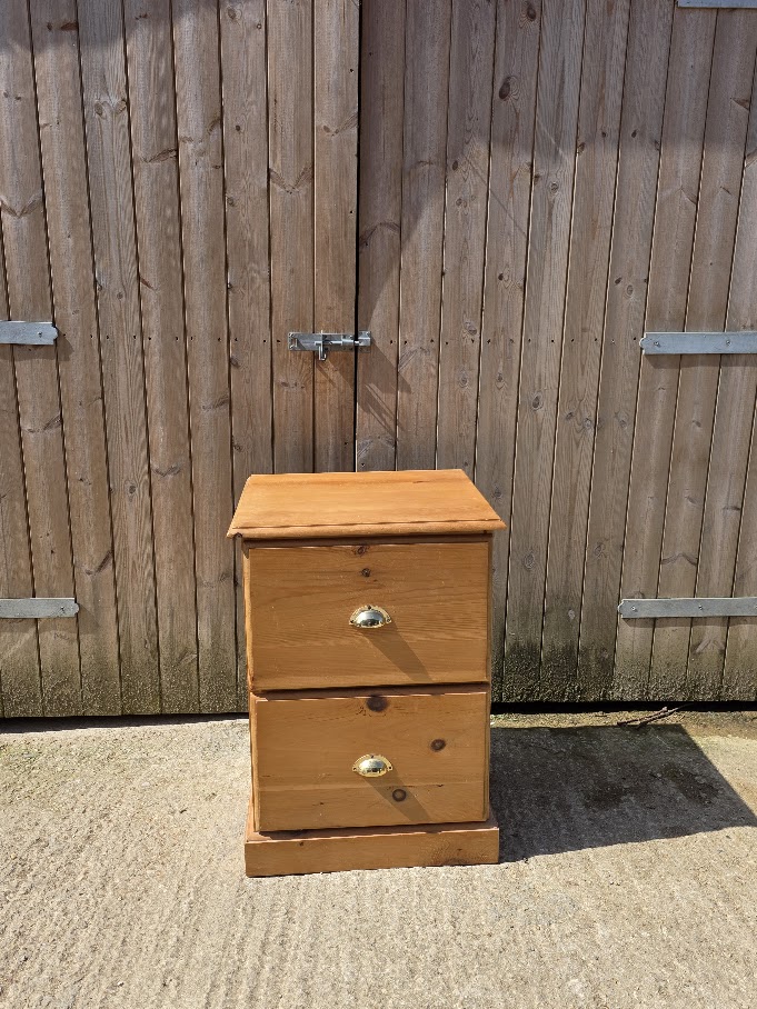 Solid pine filing cabinet