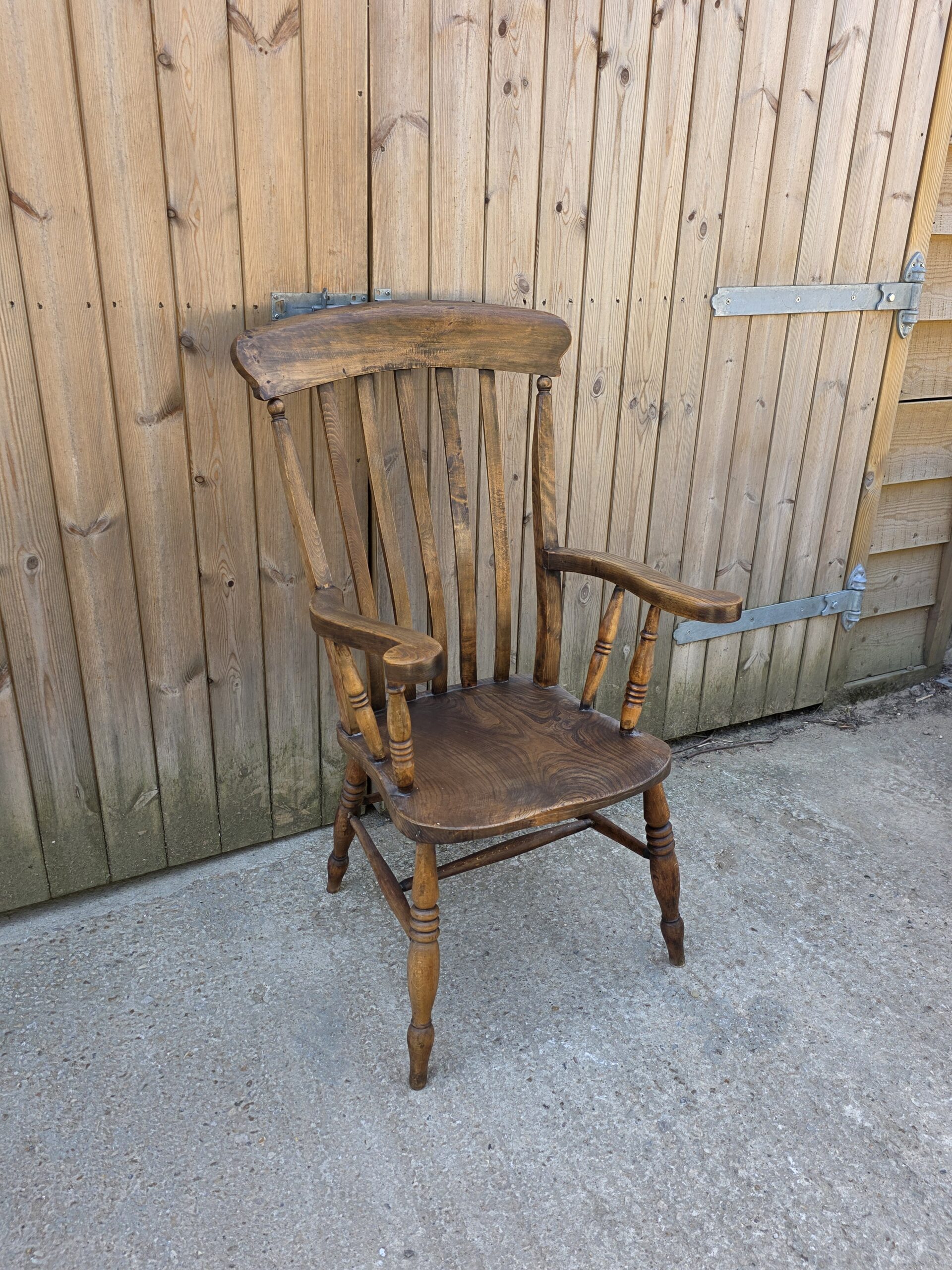 Vintage Windsor high back farmhouse chair