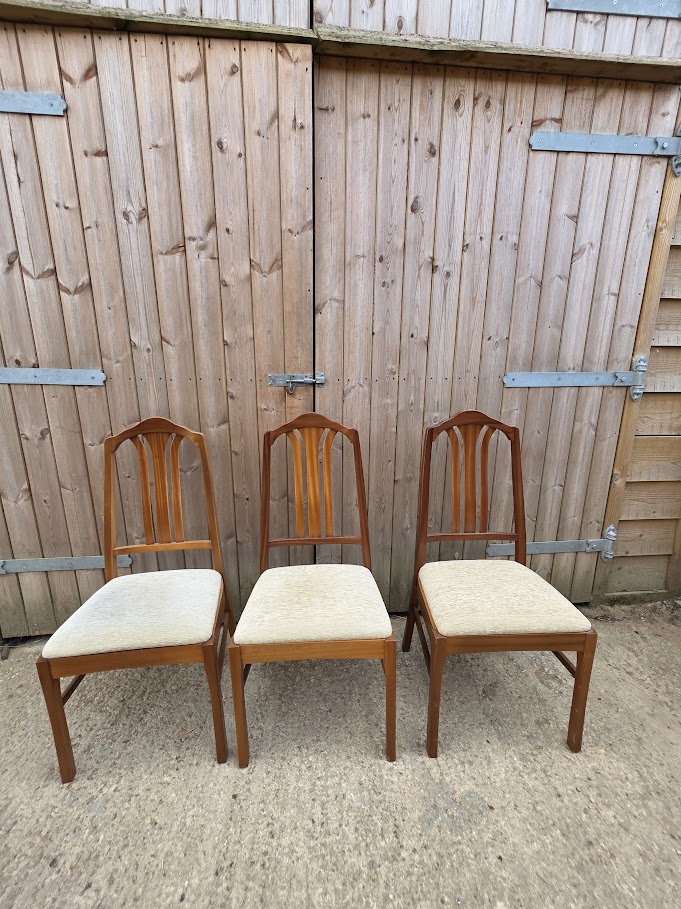 3 x Nathan furniture dining chairs