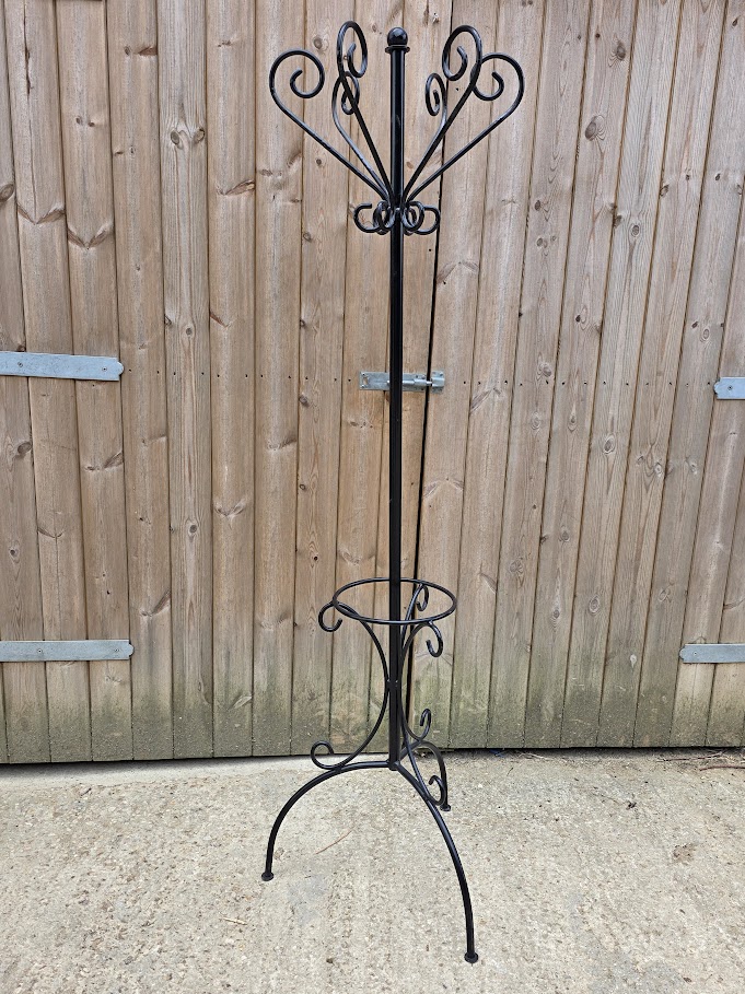 Wrought iron coat stand