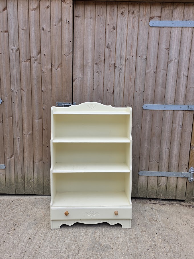 Small white bookcase