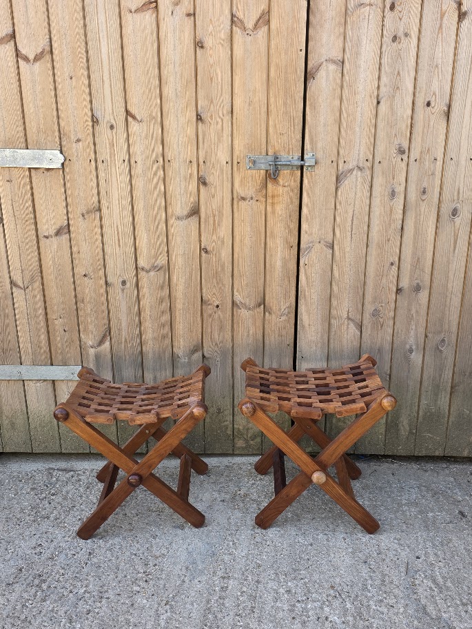 Gorgeous pair of folding stools