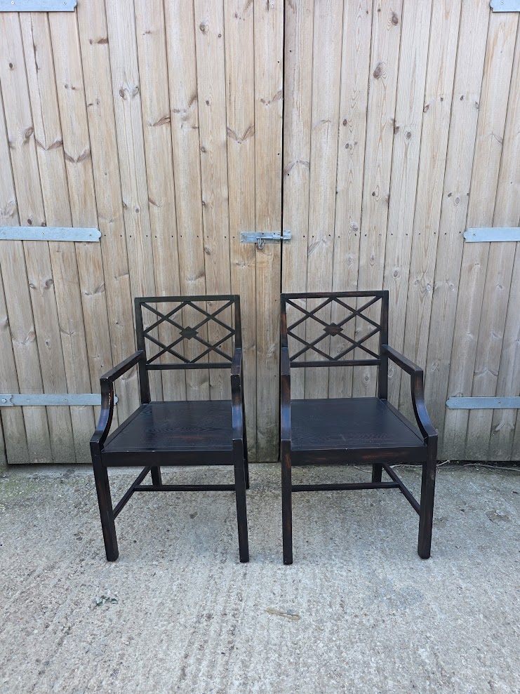 Chinese Chippendale style solid wood carver chairs