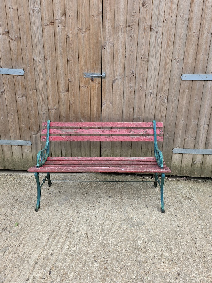 Weathered garden bench